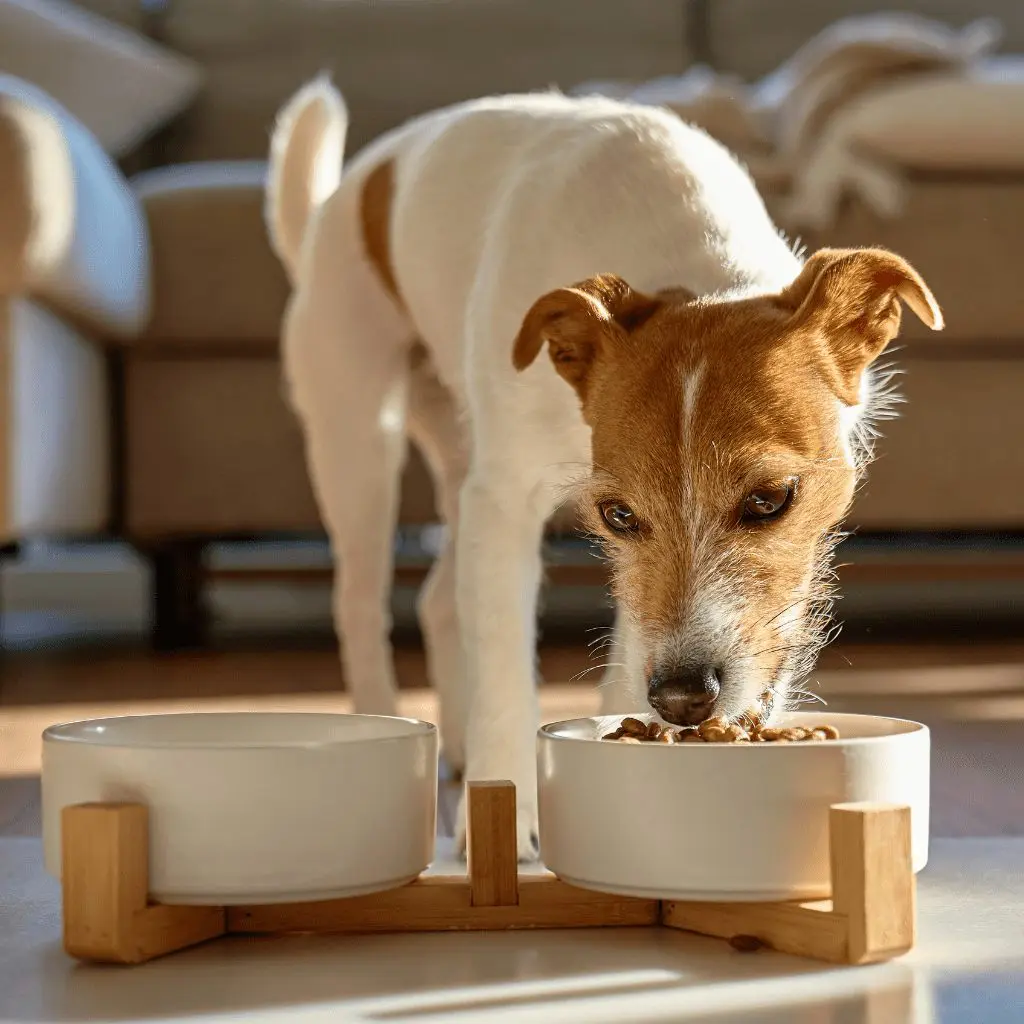 Dog in Kelowna home eating safe food